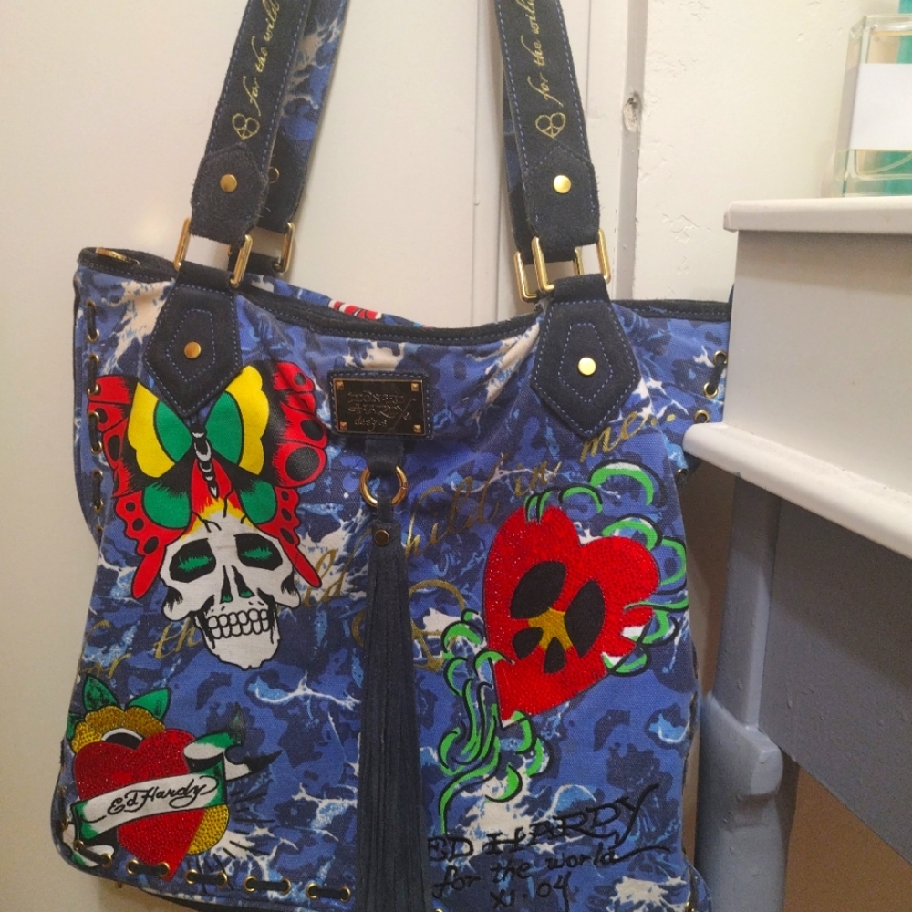 TOTE by Ed Hardy -large tote Pre-Owned Good Condition
